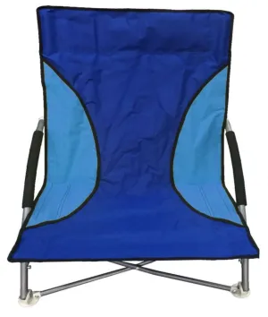 Folding Beach Camping Fishing Chair Garden Chair Low Seat Blue