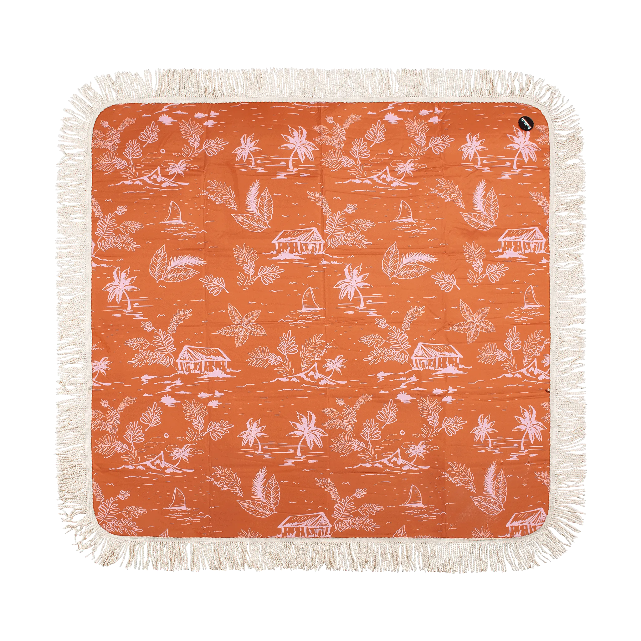 Fringed Medium Picnic Mat Coastal Haven