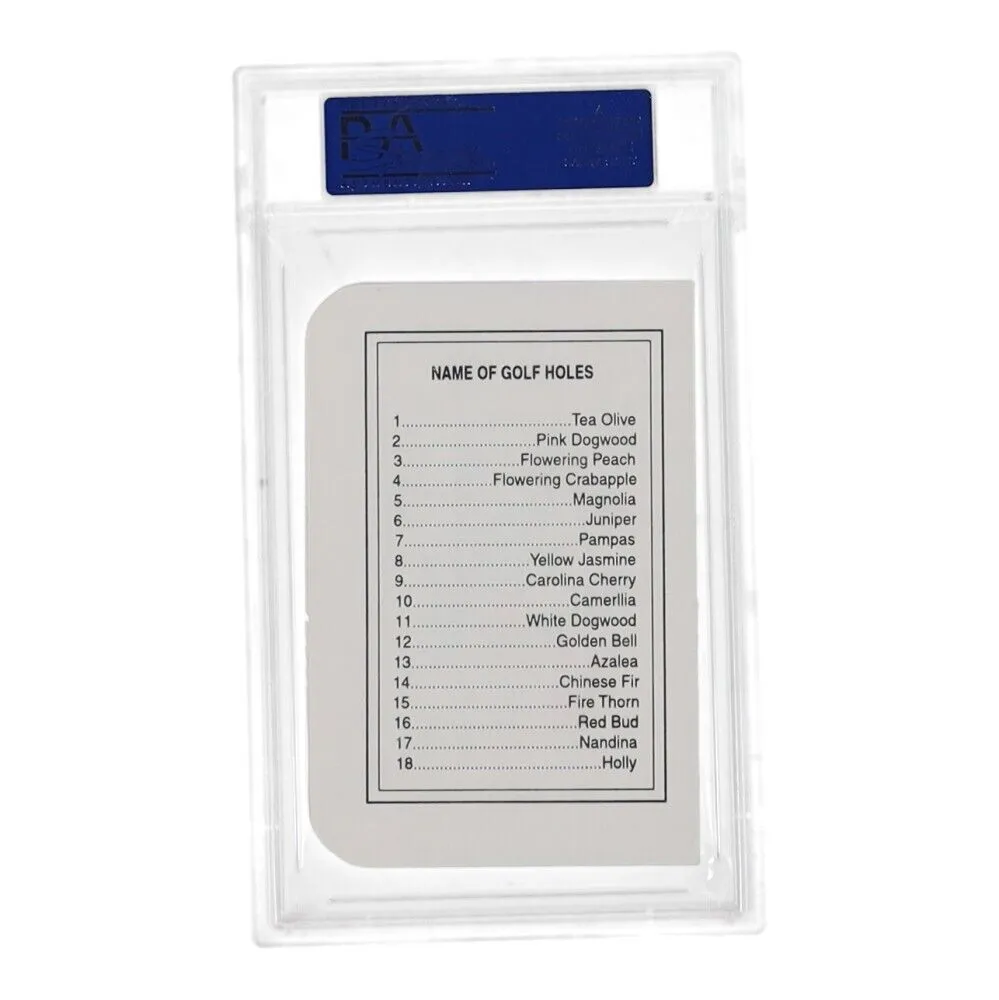Fuzzy Zoeller Signed Augusta National Golf Club Score Card (PSA Encapsulated)