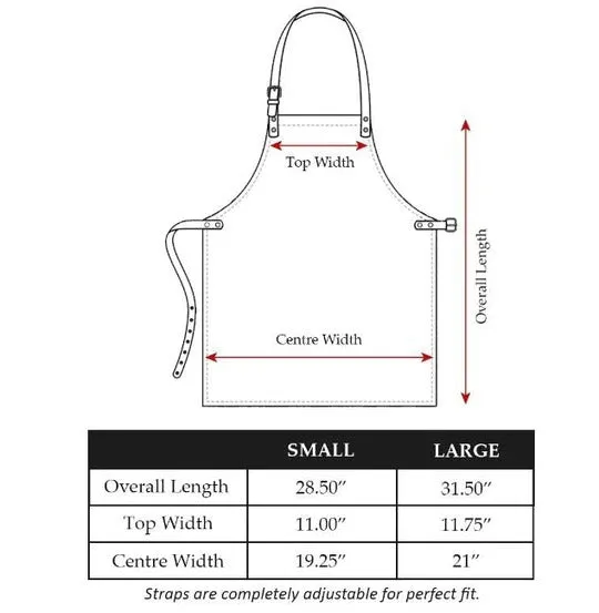 Genuine Leather Woodworking Apron with Multiple Pockets