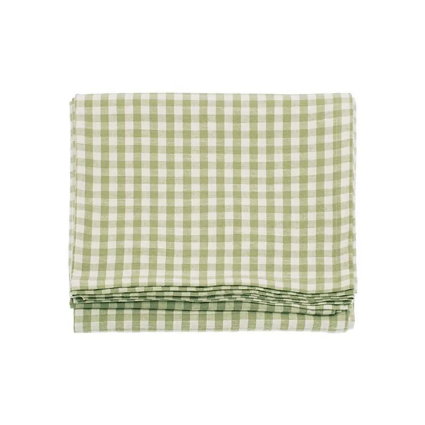 Gingham Tablecloth 130cm x 180cm | Pale Olive