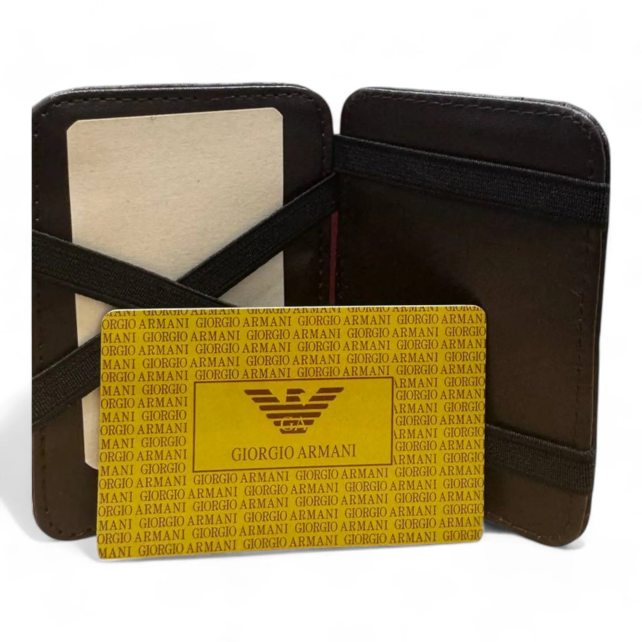 Giorgio Armani Elegant Leather Card Holder