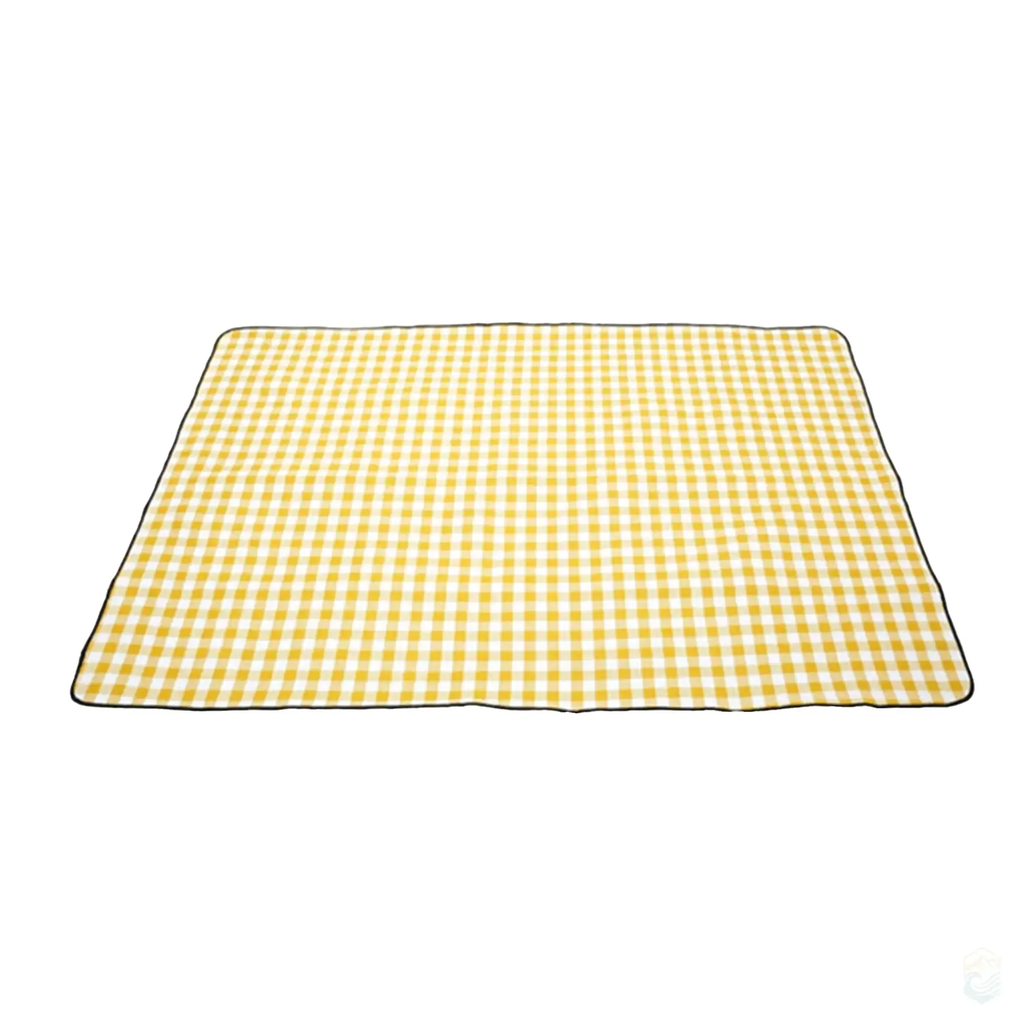 Glodpuppe Large Plaid Beach Mat 59" x 78.75" Moisture-Proof Blanket with Leather Strap