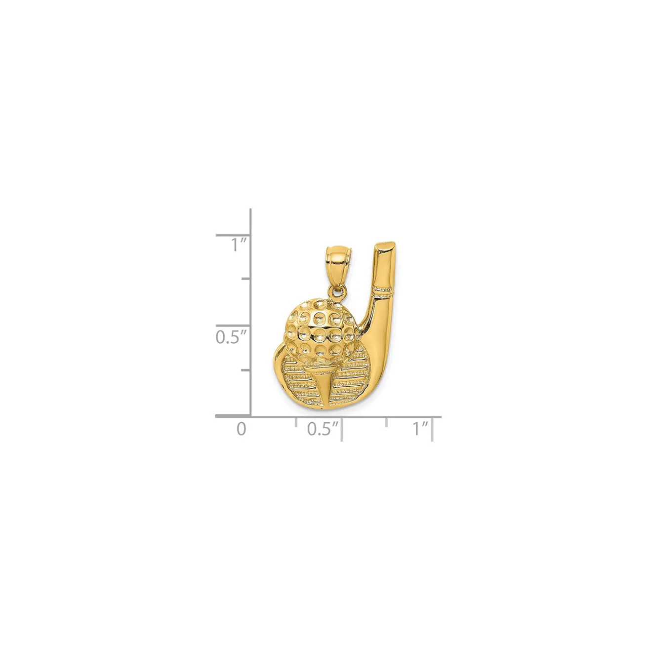 Golf Club and Ball Pendant (14K)