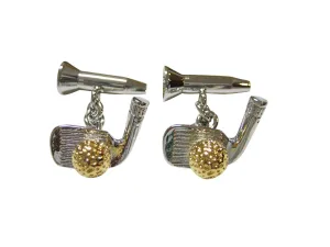 Golf Club and Tee Chain Cufflinks