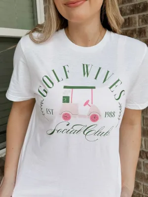 Golf Wives Social Club Graphic Tee - White