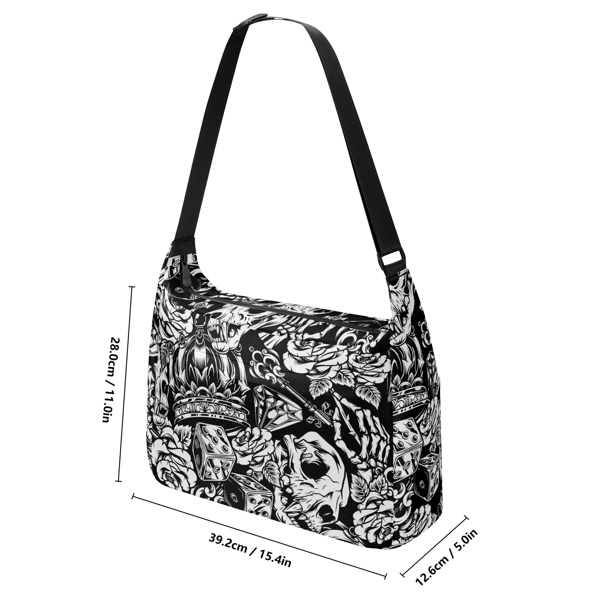 Gothic Skull Pattern Shoulder Bag