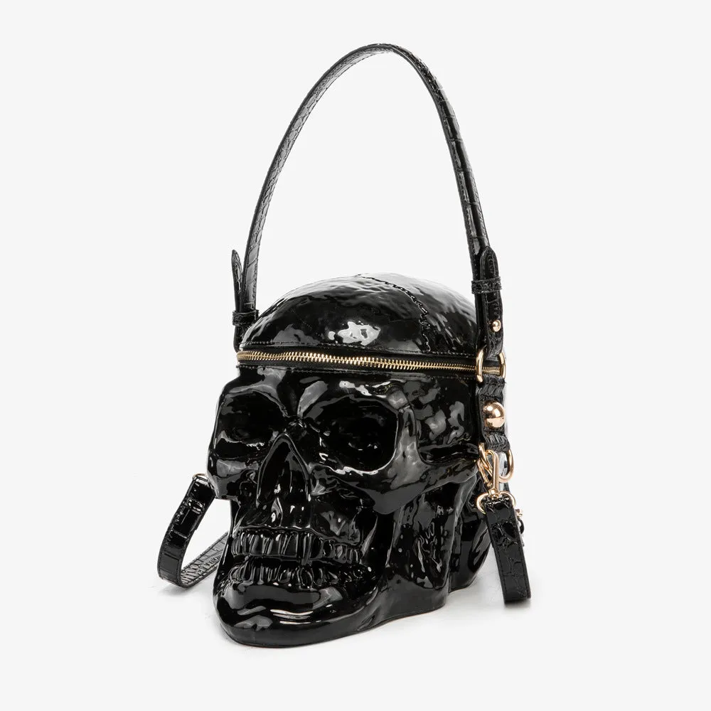 Gothic Style Silver Skull Shoulder Bag