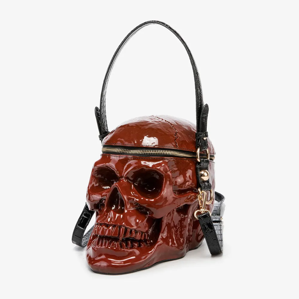 Gothic Style Silver Skull Shoulder Bag