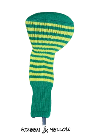 Green and Yellow Club Sock Golf Headcover