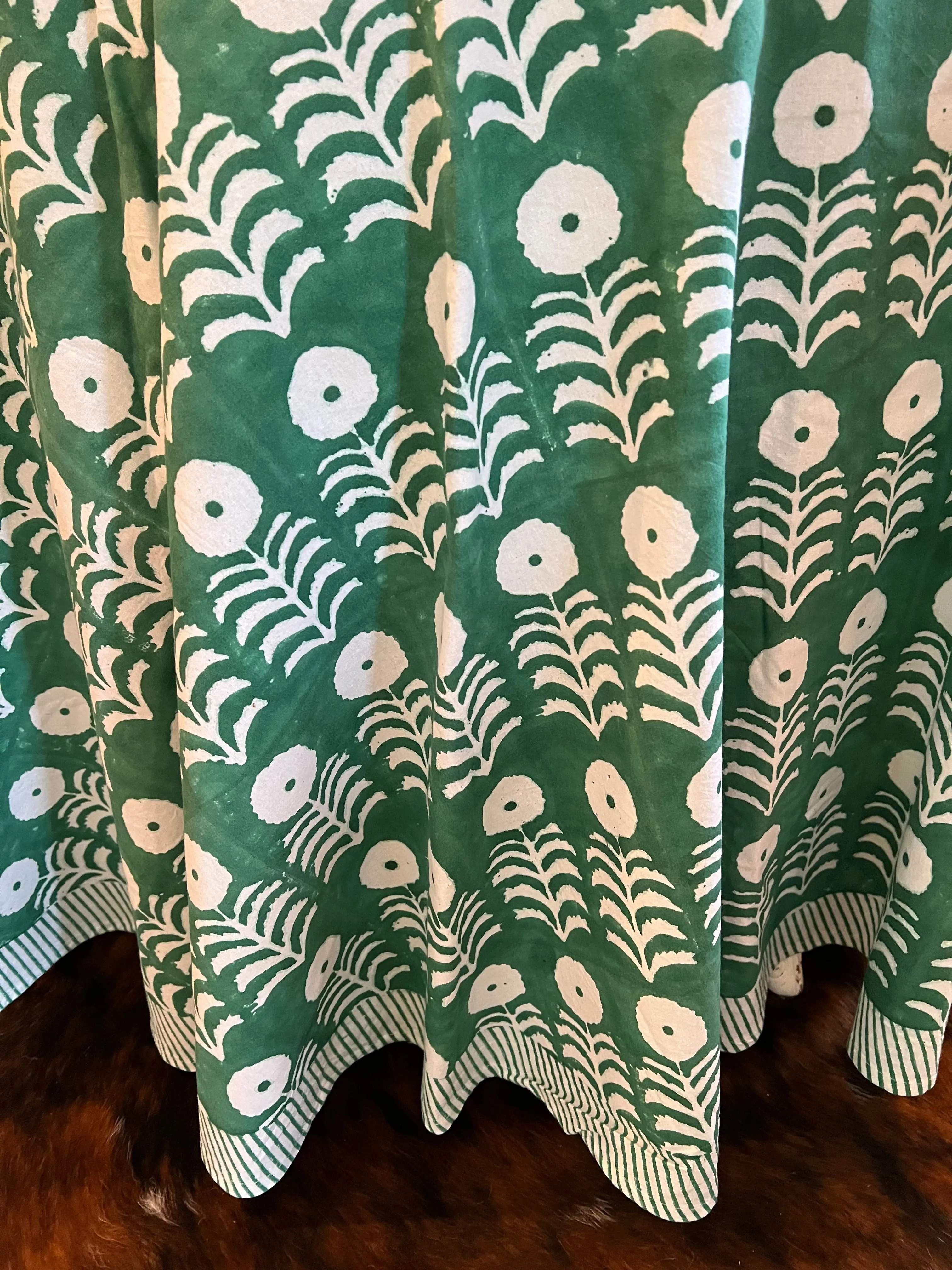 Green Marigold Tablecloth