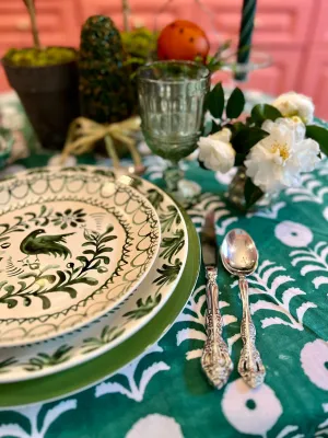 Green Marigold Tablecloth