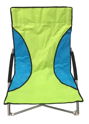 Green Nalu Folding Low Seat Beach Chair Camping Chair