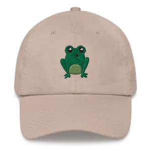 Happy Frog Embroidered Dad Hat