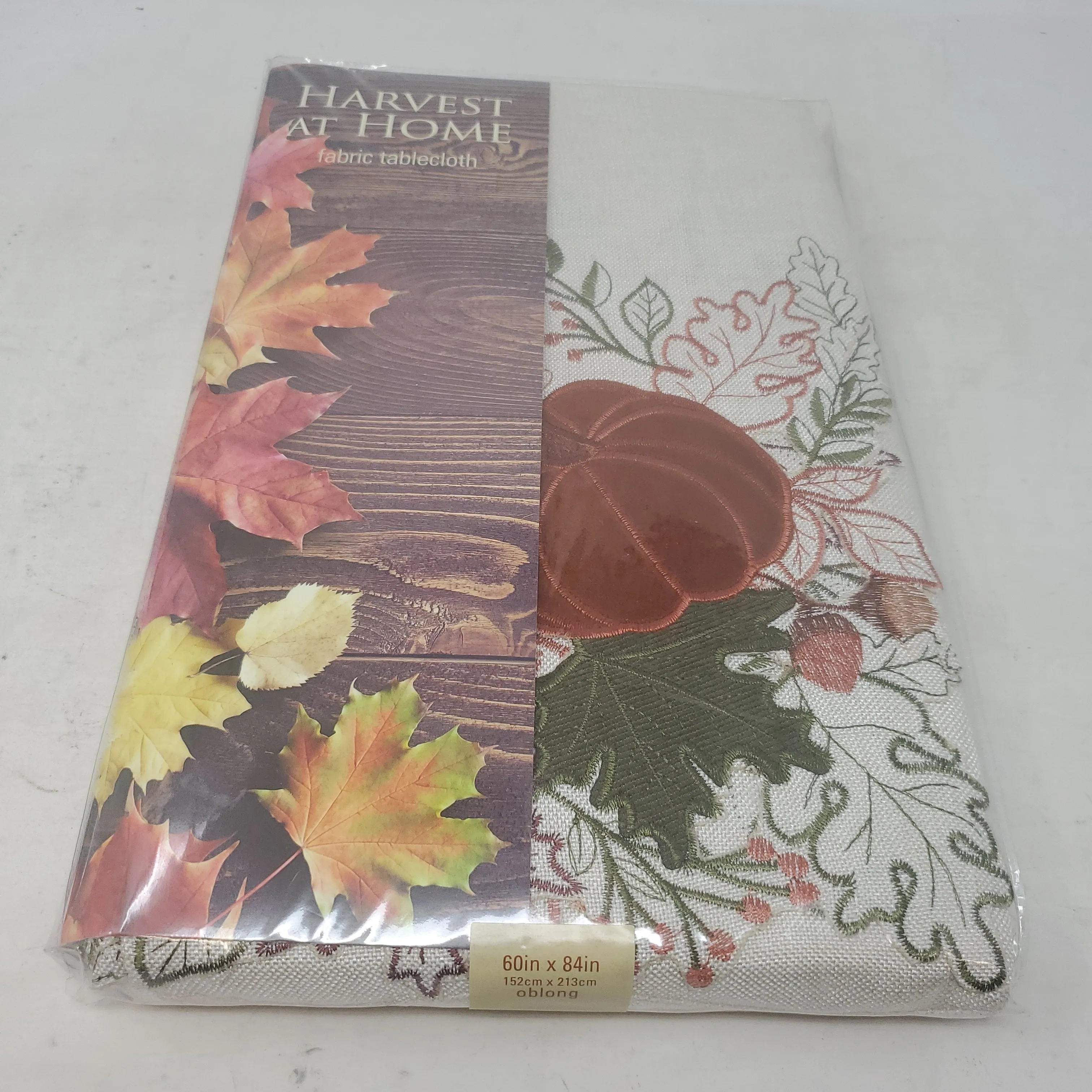 Harvest At Home 60 X 84  Oblong Pumpkin Farm Tablecloth AP30