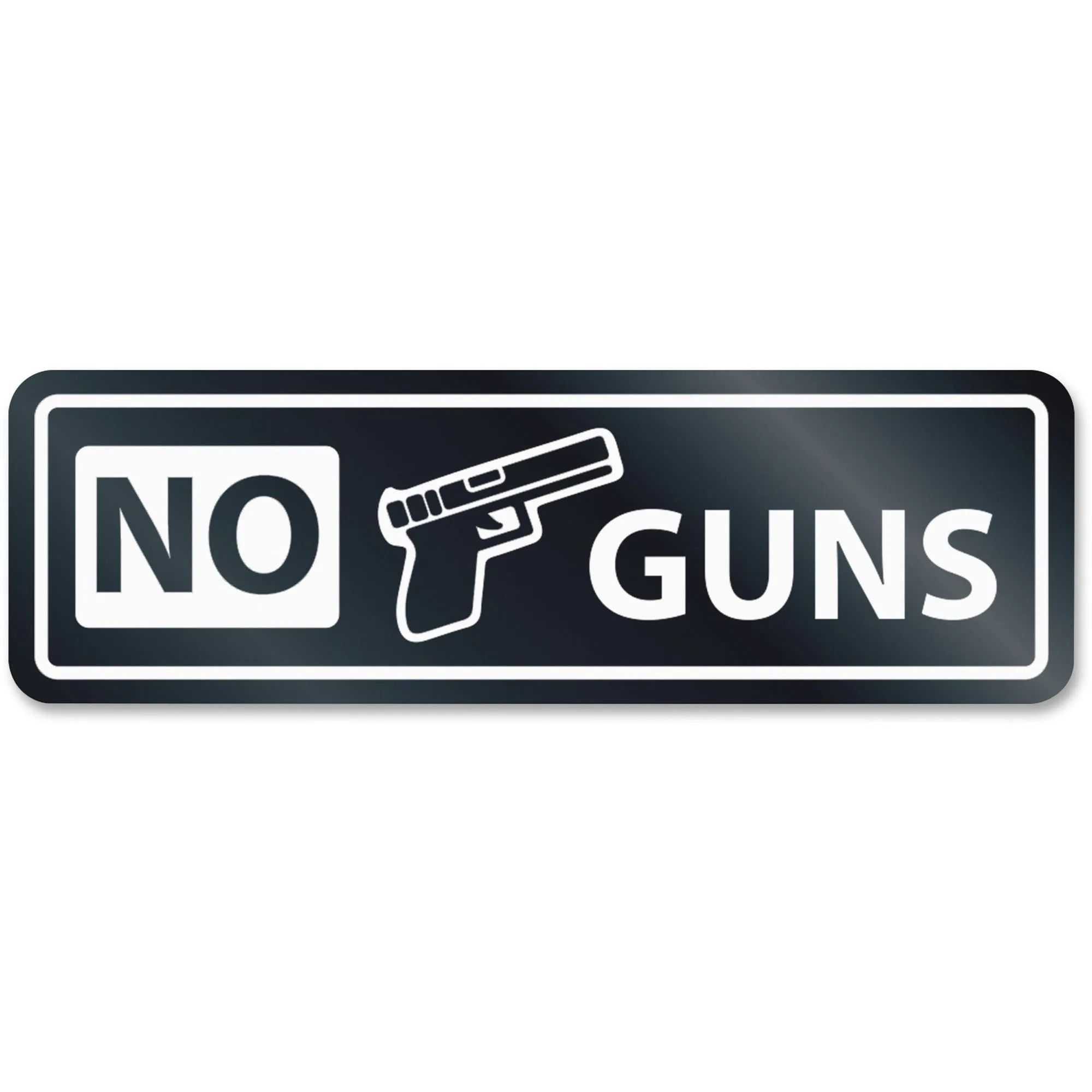HeadLine No Guns Window Sign