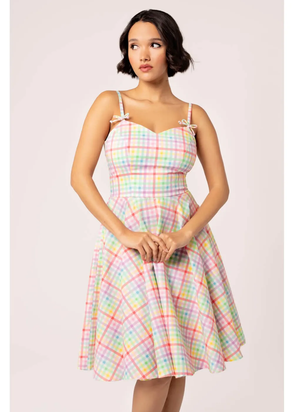 Hell Bunny Suzon Stripe 40's Swing Dress Multi