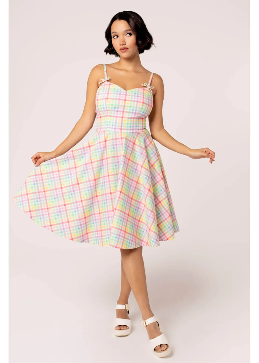 Hell Bunny Suzon Stripe 40's Swing Dress Multi