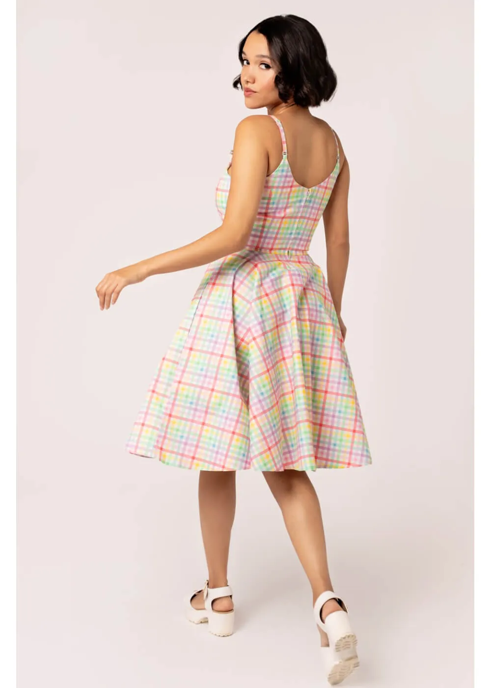 Hell Bunny Suzon Stripe 40's Swing Dress Multi