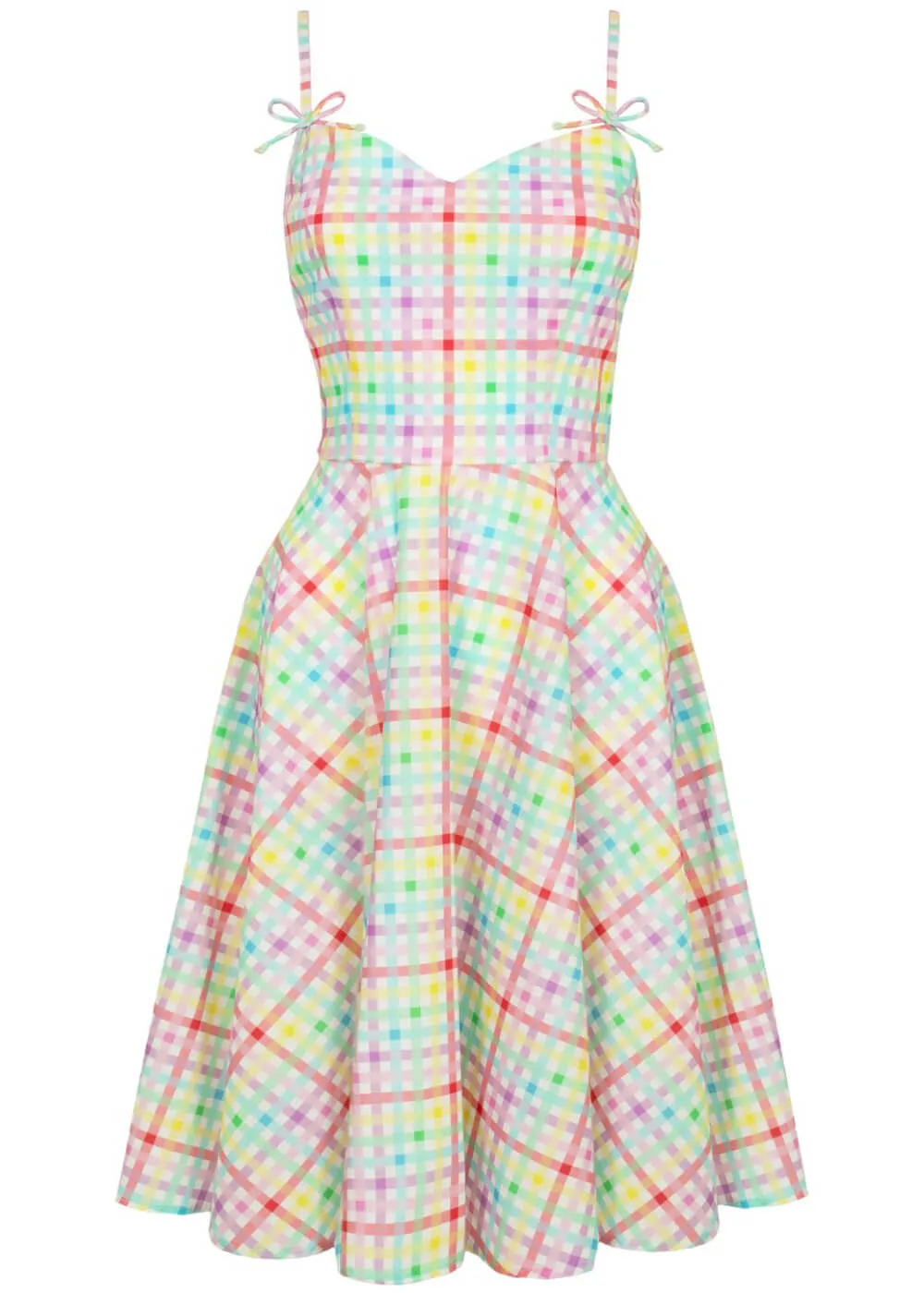 Hell Bunny Suzon Stripe 40's Swing Dress Multi