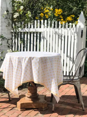 Here Comes the Sun Tablecloth in Tanager Yellow