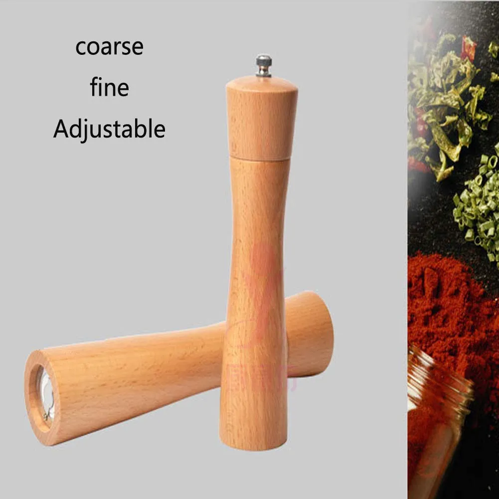 Homlly ika Salt Pepper Grinder Wood Shaker