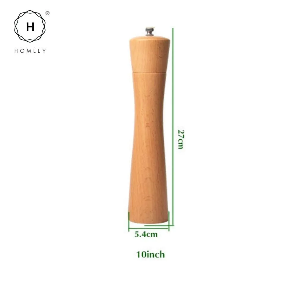 Homlly ika Salt Pepper Grinder Wood Shaker