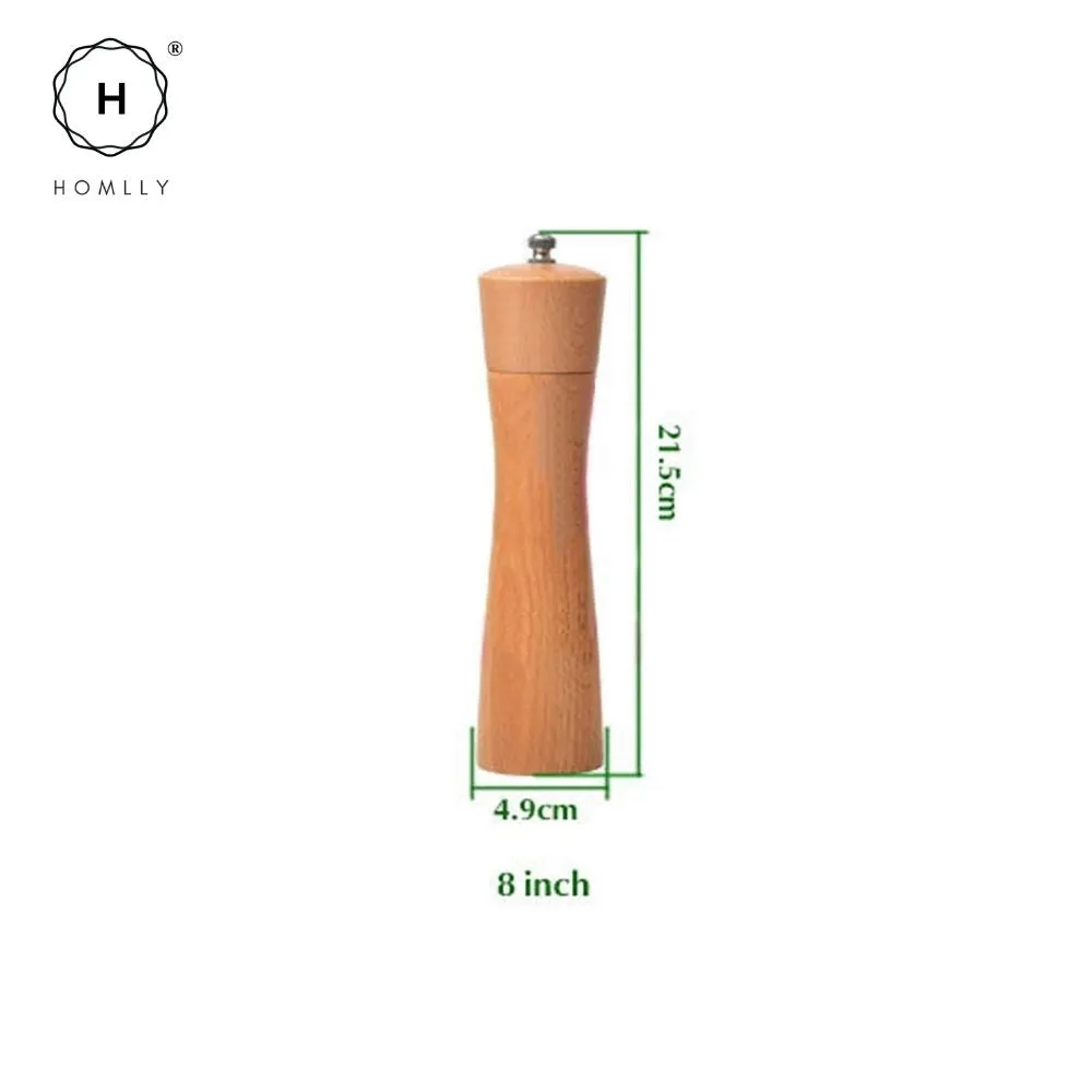Homlly ika Salt Pepper Grinder Wood Shaker