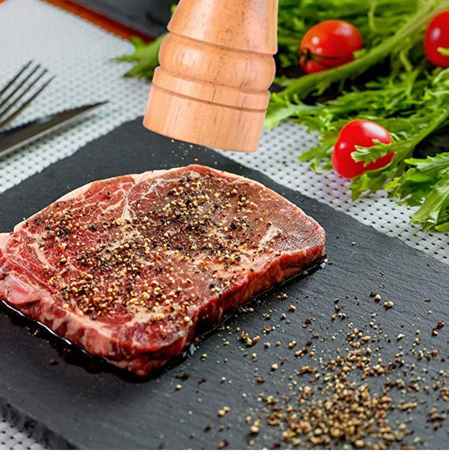 Homlly ika Salt Pepper Grinder Wood Shaker
