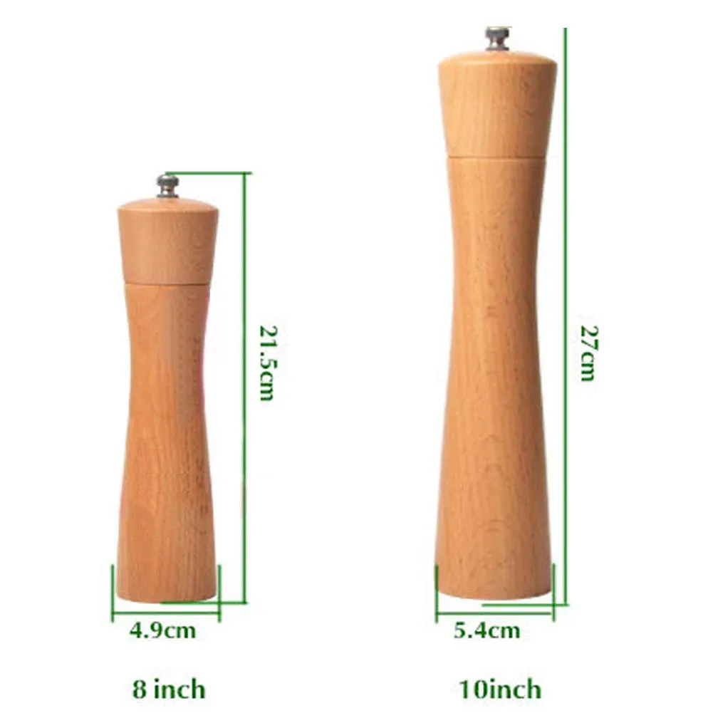 Homlly ika Salt Pepper Grinder Wood Shaker