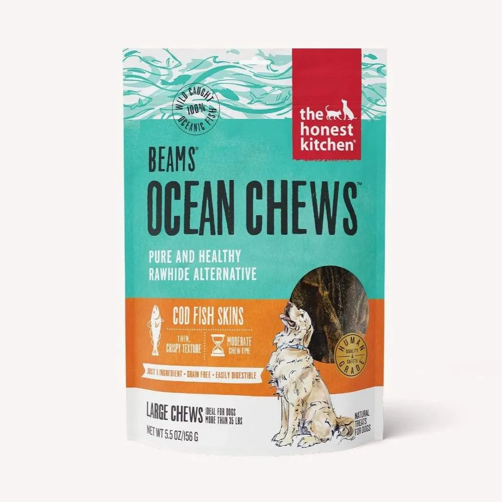 Honest Kitchen BEAMS® Ocean Chews for Dogs - COD FISH SKINS