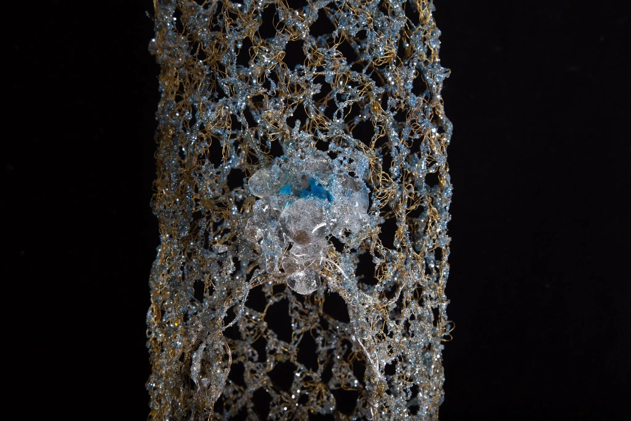 Installed Cylindratis Rete (Cylindrical Net) Sculpture