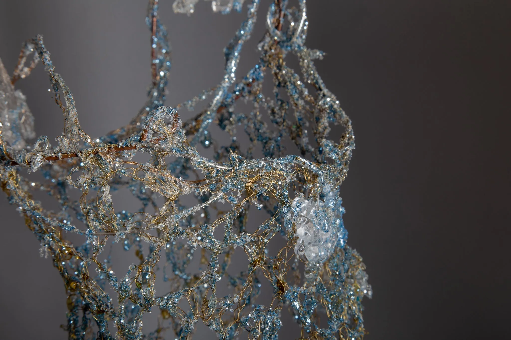 Installed Cylindratis Rete (Cylindrical Net) Sculpture