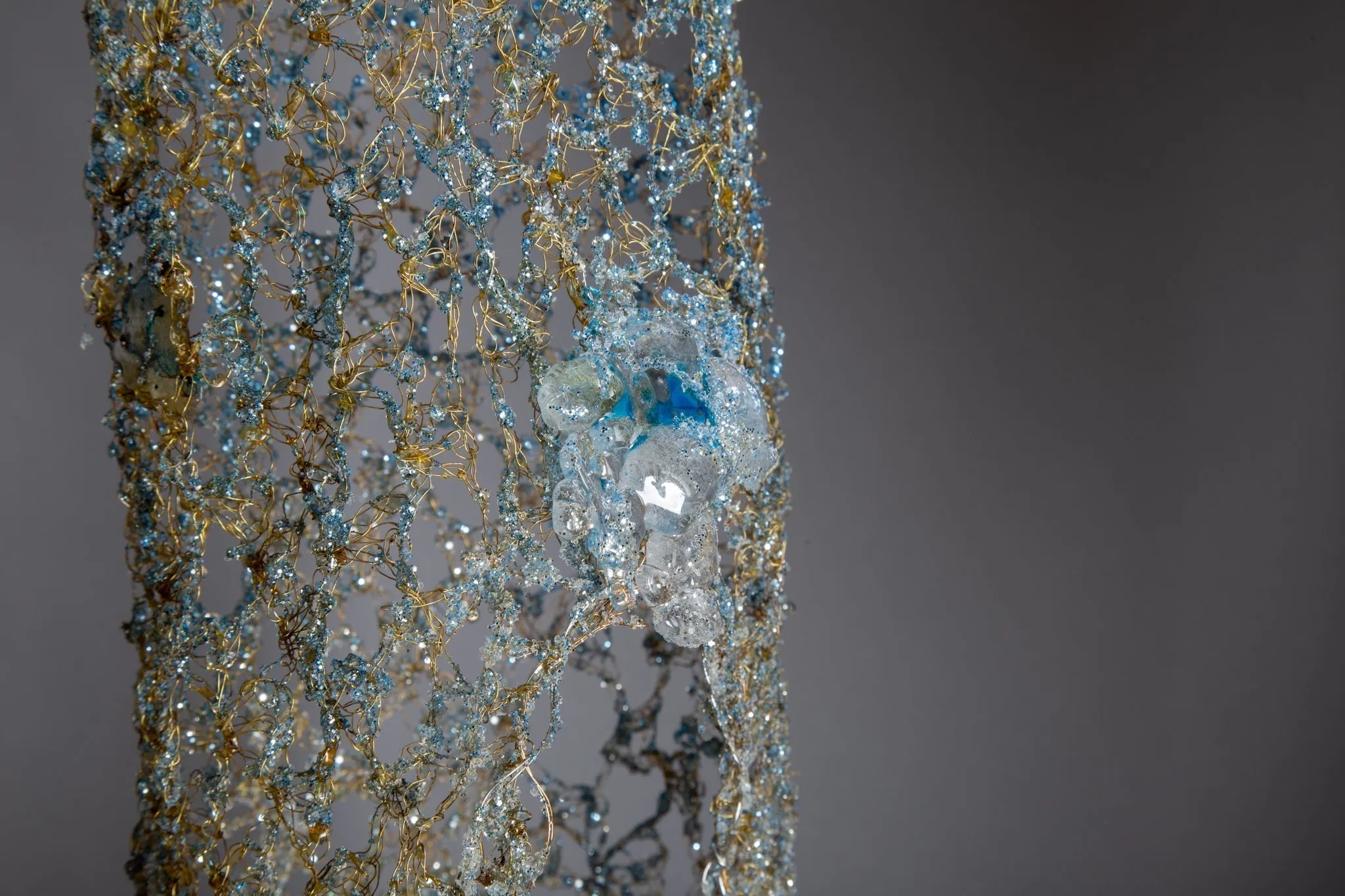 Installed Cylindratis Rete (Cylindrical Net) Sculpture