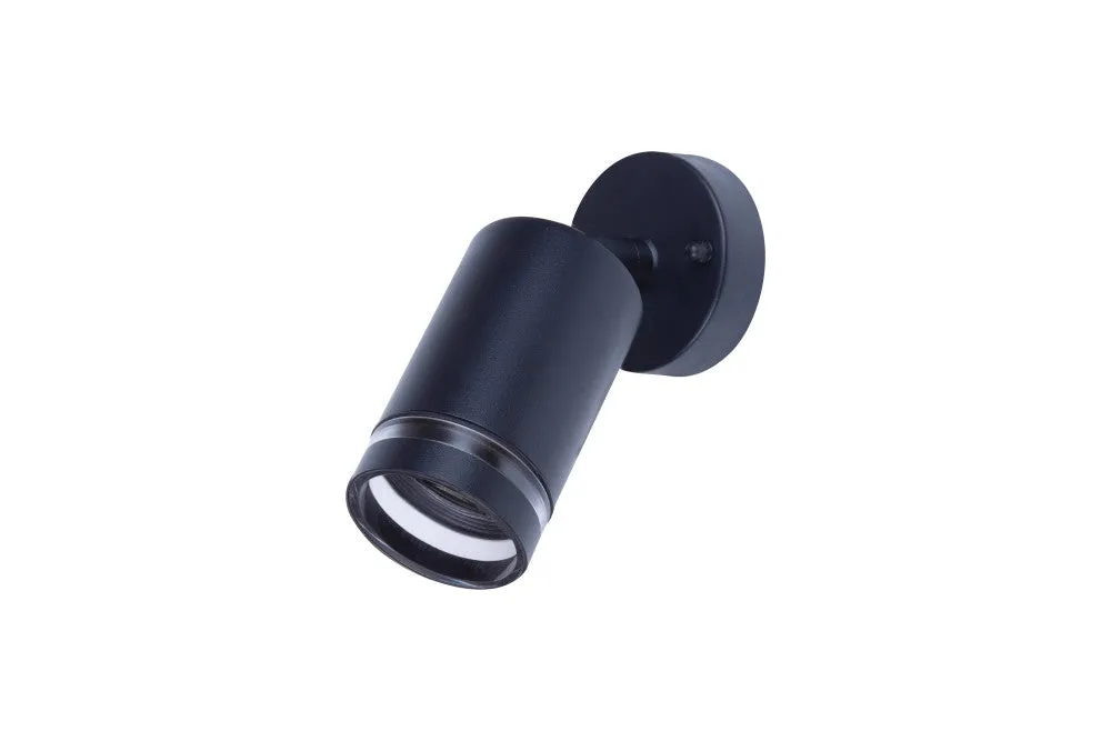 Integral ILDED054 Outdoor Stainless Steel Adjustable GU10 IP65 Wall Spotlight Black