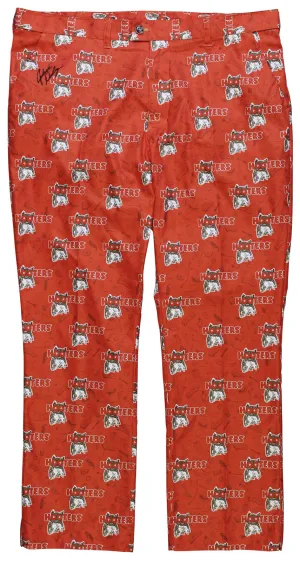 John Daly Signed Match Worn & Photo Matched Orange Hooters Pants BAS #BH00374