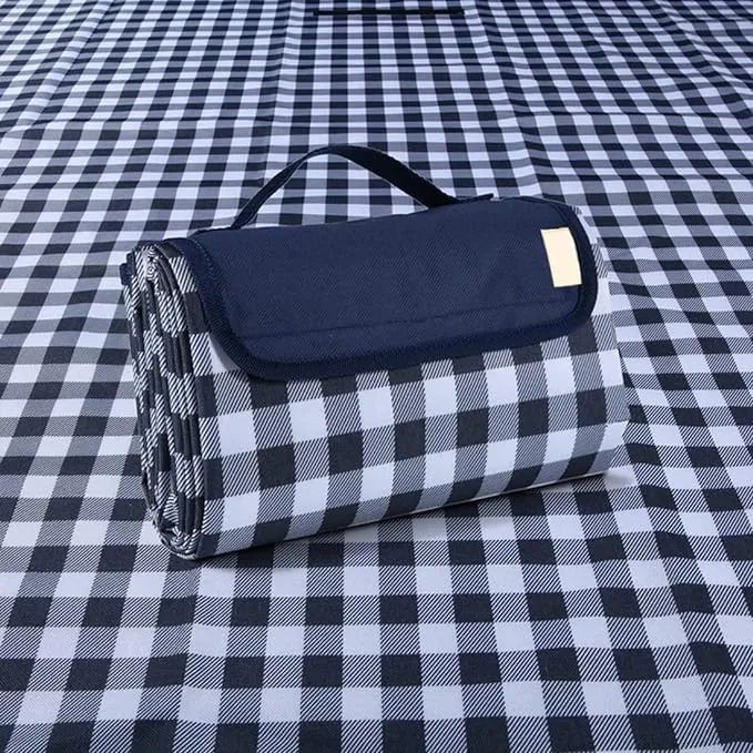 K Y KANGYUN Outdoor Picnic Blanket, Extra Large Beach Blanket, Foldable Lightweight Waterproof Sand Mat, Picnic Blanket 80" x 60" for Beach Camping Hiking Park Patio (Dark Blue, 80x60 inch)