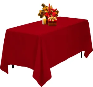 Kapwall Red Table Cloth Polyester Rectangle, condition new, no original packaging