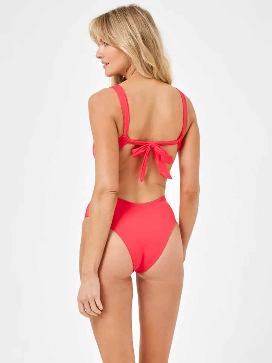 Kendal One Piece Classic In Hot Cherry
