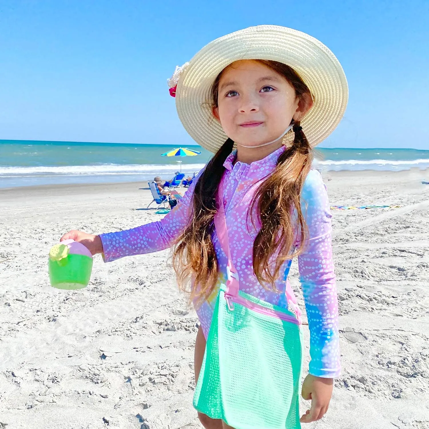 Kids' Mesh Beach Bags for Shell Hunting, Sand Play & Treasure Storage - Fun & Durable Beach Essentials (3-Pack)