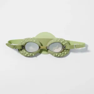KIDS SWIM GOGGLES - COOKIE THE CROC KHAKI
