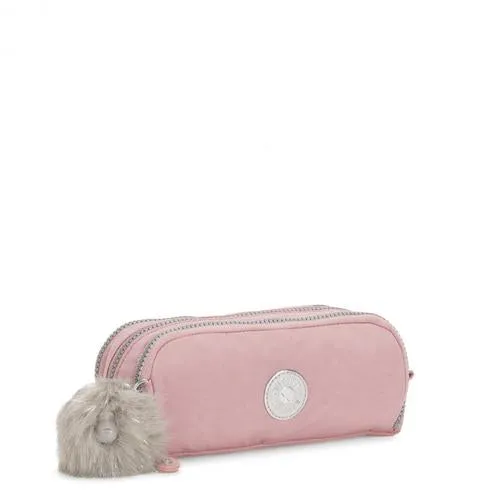 Kipling-Gitroy-Large zipped pencase with multiple compartments -Bridal Rose-13564-46Y