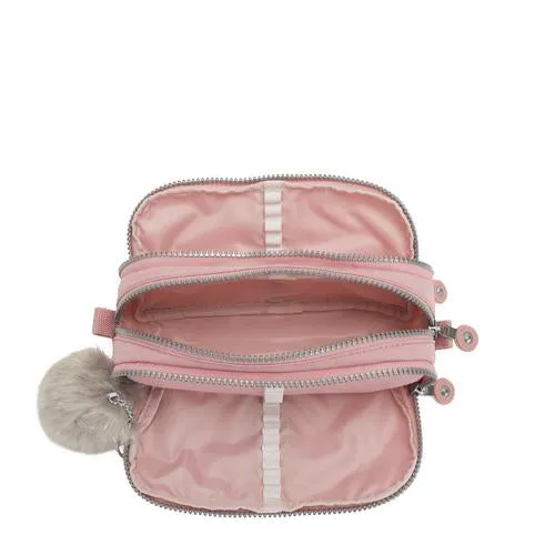 Kipling-Gitroy-Large zipped pencase with multiple compartments -Bridal Rose-13564-46Y