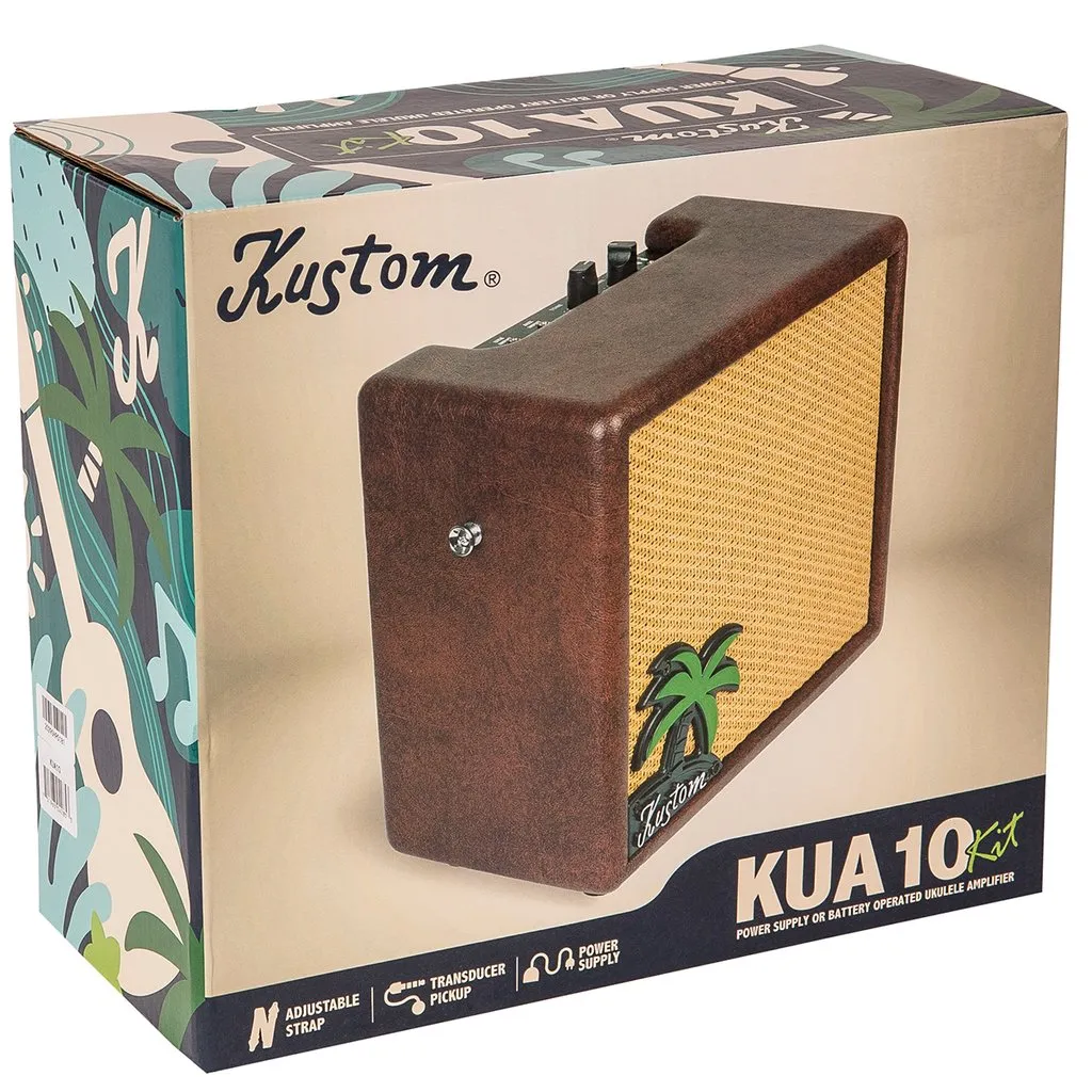 Kustom KUA10 Ukulele Battery Powered Amp10W w/Straps & Piezo Pickup