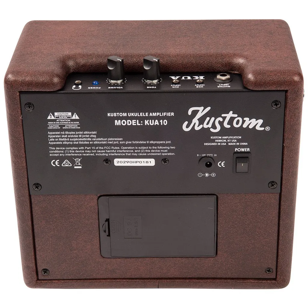 Kustom KUA10 Ukulele Battery Powered Amp10W w/Straps & Piezo Pickup
