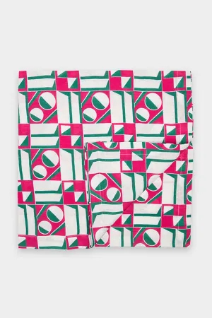 Large Tablecloth in Geometrico Rosa
