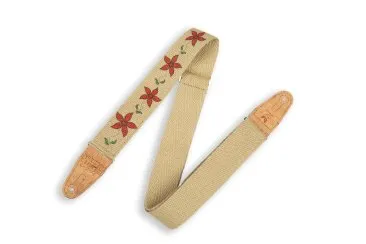 Levy's MH8P-012 Hemp Flowering Guitar Strap