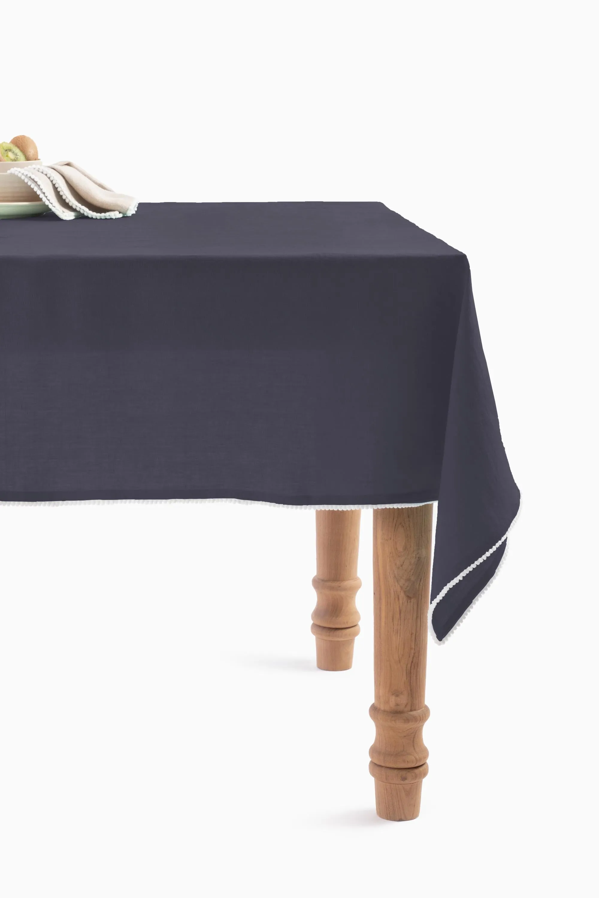 Linen Delight Lace Tablecloth-Angora White