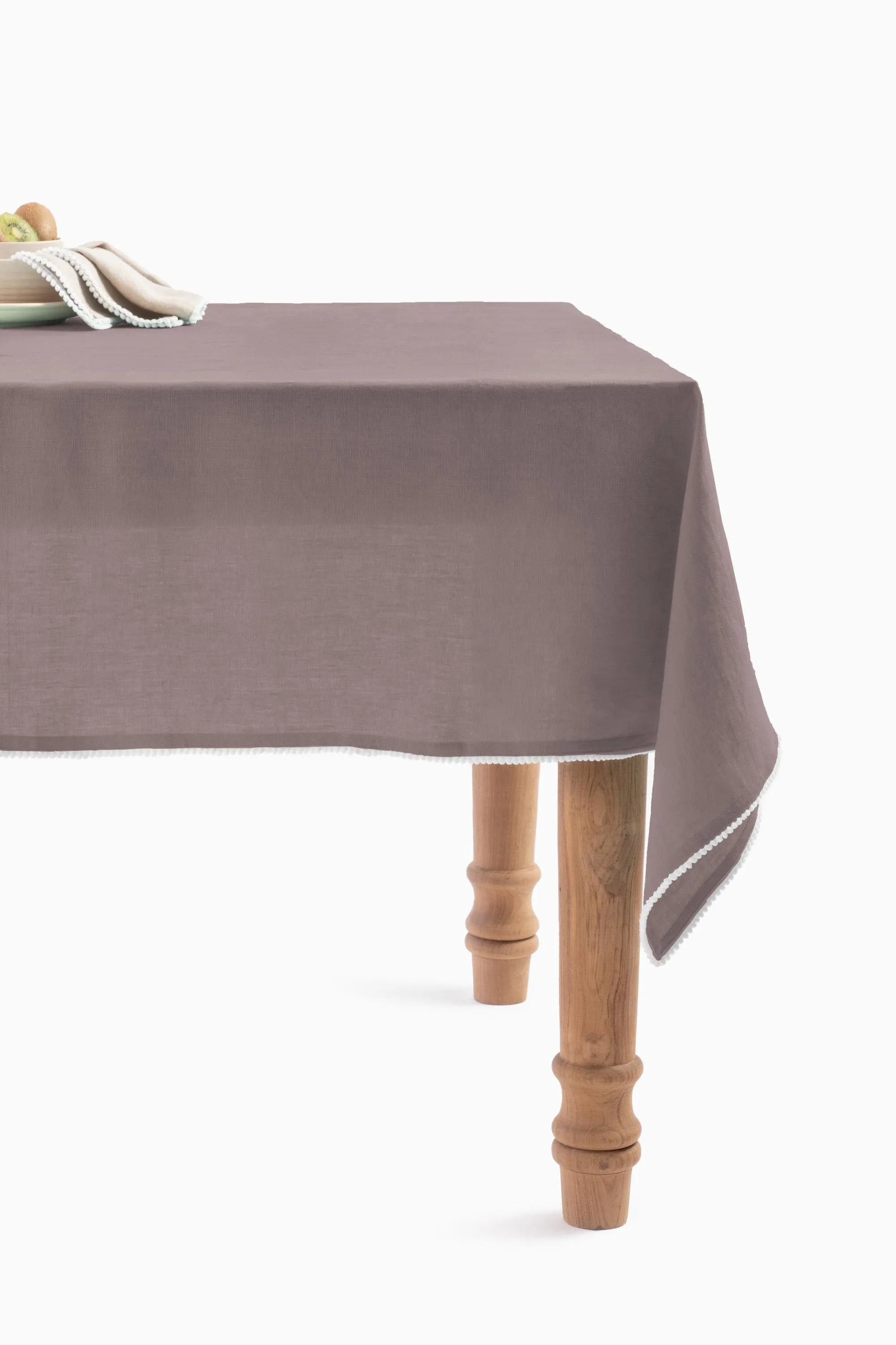 Linen Delight Lace Tablecloth-Angora White