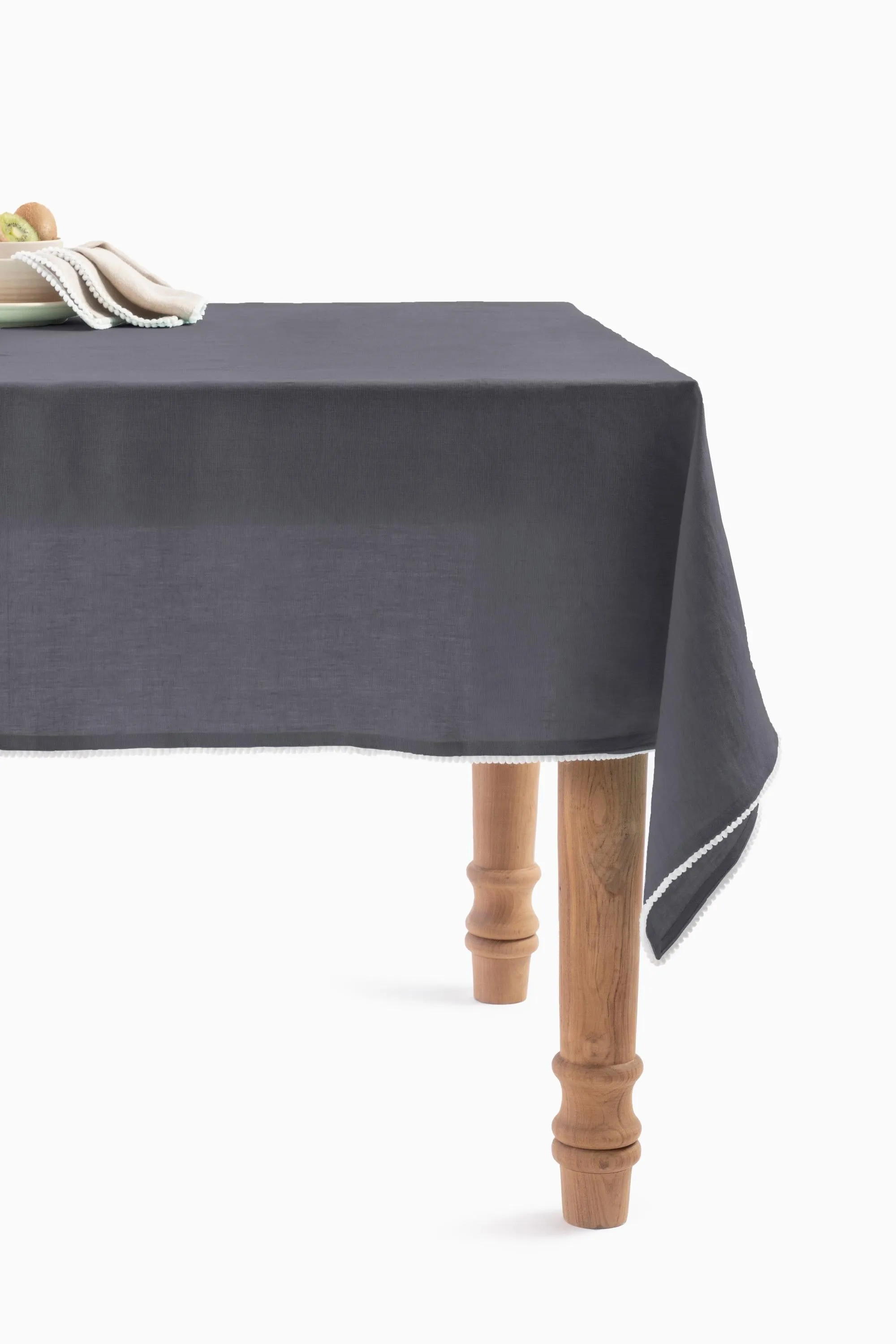 Linen Delight Lace Tablecloth-Angora White